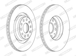 DISC FRANA FERODO DDF1503C - Compatibil cu AUDI, CUPRA, SEAT, SKODA, VW