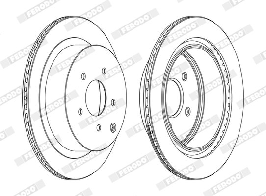 DISC FRANA FERODO DDF1506C - Compatibil cu INFINITI, NISSAN