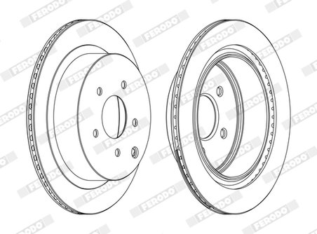 DISC FRANA FERODO DDF1506C - Compatibil cu INFINITI, NISSAN