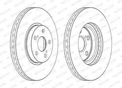 DISC FRANA FERODO DDF1508C - Compatibil cu TOYOTA