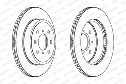 DISC FRANA FERODO DDF1509C - Compatibil cu OPEL, SUBARU, SUZUKI, VAUXHALL