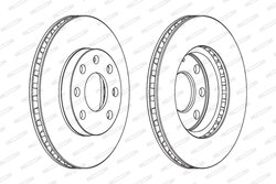 DISC FRANA FERODO DDF151 - Compatibil cu BUICK (SGM), CHEVROLET, DAEWOO, FSO, OPEL, VAUXHALL, ZAZ