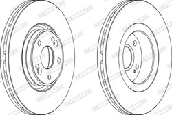 DISC FRANA FERODO DDF1511C-1 - Compatibil cu RENAULT