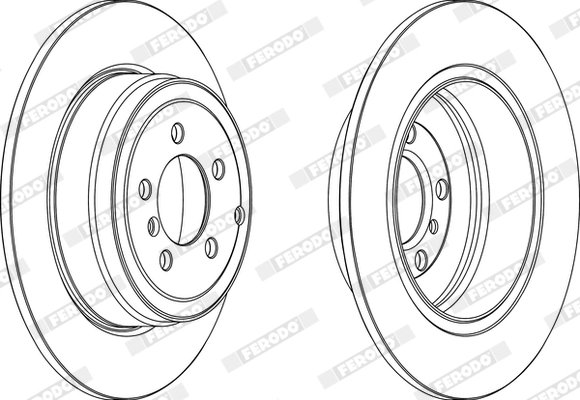 DISC FRANA FERODO DDF1518C-1 - Compatibil cu LAND ROVER