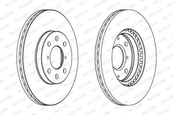 DISC FRANA FERODO DDF1520C - Compatibil cu OPEL, SUZUKI, VAUXHALL