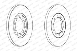 DISC FRANA FERODO DDF1537 - Compatibil cu FORD