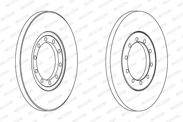 DISC FRANA FERODO DDF1537 - Compatibil cu FORD