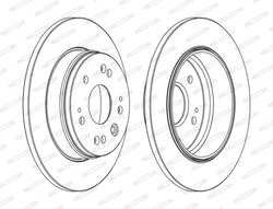 DISC FRANA FERODO DDF1540C - Compatibil cu HONDA