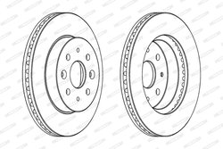 DISC FRANA FERODO DDF1542 - Compatibil cu KIA