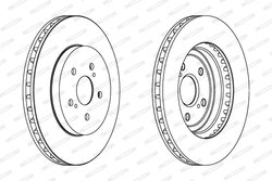 DISC FRANA FERODO DDF1544C - Compatibil cu LEXUS, TOYOTA