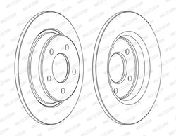 DISC FRANA FERODO DDF1546C - Compatibil cu MAZDA