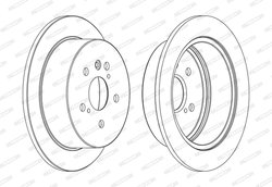 DISC FRANA FERODO DDF1545C - Compatibil cu LEXUS, TOYOTA