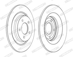 DISC FRANA FERODO DDF1547C - Compatibil cu MAZDA