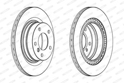 DISC FRANA FERODO DDF1549C - Compatibil cu BMW