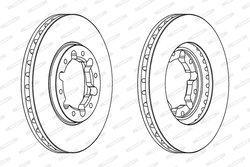 DISC FRANA FERODO DDF1552C-1 - Compatibil cu NISSAN