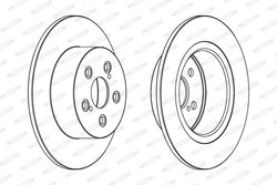 DISC FRANA FERODO DDF1556C - Compatibil cu TOYOTA