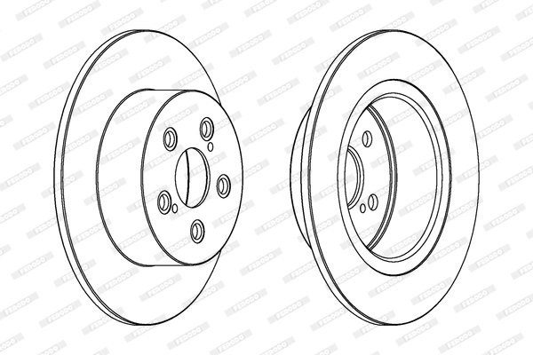 DISC FRANA FERODO DDF1556C - Compatibil cu TOYOTA