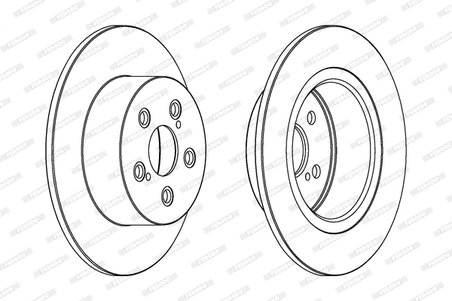 DISC FRANA FERODO DDF1556C - Compatibil cu TOYOTA