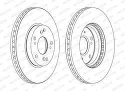 DISC FRANA FERODO DDF1557C - Compatibil cu HONDA