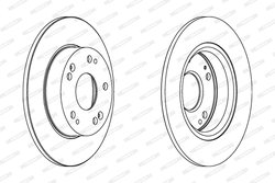 DISC FRANA FERODO DDF1558C - Compatibil cu HONDA