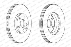 DISC FRANA FERODO DDF1567C - Compatibil cu FORD, FORD AUSTRALIA, LAND ROVER, VOLVO