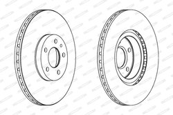 DISC FRANA FERODO DDF156C - Compatibil cu ALFA ROMEO, FIAT, LANCIA