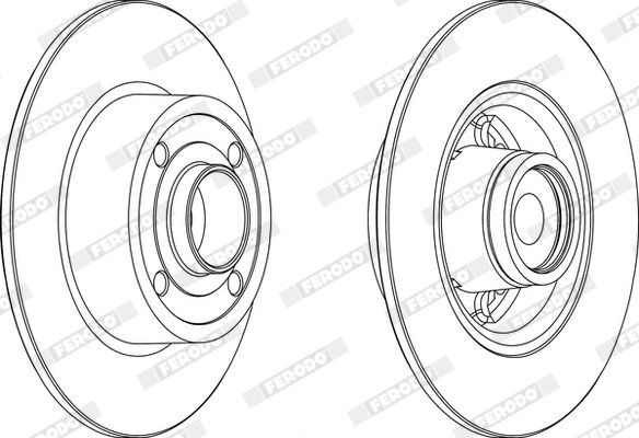 DISC FRANA FERODO DDF1571-1 - Compatibil cu RENAULT