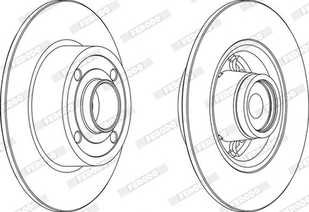 DISC FRANA FERODO DDF1571-1 - Compatibil cu RENAULT