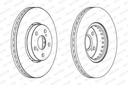 DISC FRANA FERODO DDF1575C - Compatibil cu TOYOTA