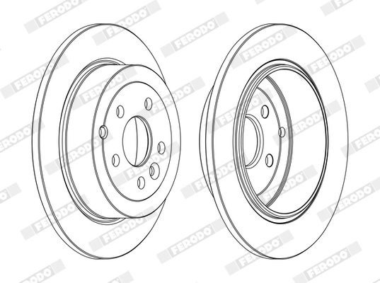 DISC FRANA FERODO DDF1578C - Compatibil cu LAND ROVER
