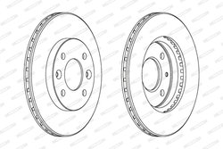 DISC FRANA FERODO DDF158 - Compatibil cu NISSAN, RENAULT