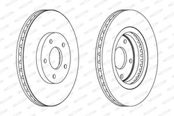 DISC FRANA FERODO DDF1589C - Compatibil cu NISSAN, RENAULT