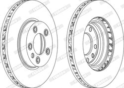 DISC FRANA FERODO DDF1591RC-1 - Compatibil cu PORSCHE, VW