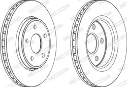 DISC FRANA FERODO DDF1593C-1 - Compatibil cu JEEP, TOYOTA (FAW)