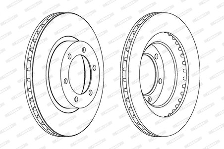 DISC FRANA FERODO DDF1594C - Compatibil cu LEXUS, TOYOTA