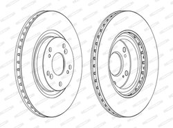 DISC FRANA FERODO DDF1596C - Compatibil cu HONDA, HONDA (DONGFENG)
