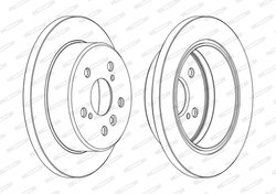 DISC FRANA FERODO DDF1598C - Compatibil cu LEXUS, TOYOTA
