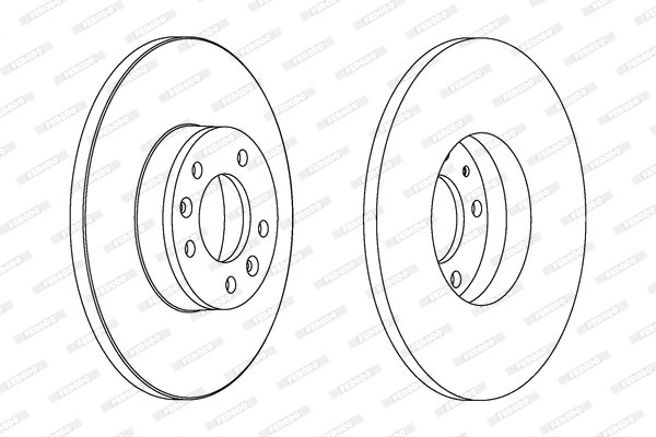 DISC FRANA FERODO DDF1602C - Compatibil cu CITROEN, FIAT, PEUGEOT, TOYOTA