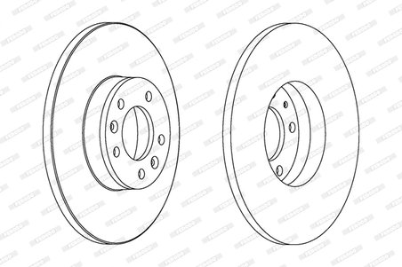 DISC FRANA FERODO DDF1602C - Compatibil cu CITROEN, FIAT, PEUGEOT, TOYOTA