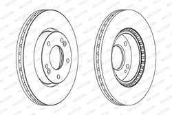 DISC FRANA FERODO DDF1619C - Compatibil cu HYUNDAI, HYUNDAI (BEIJING), KIA