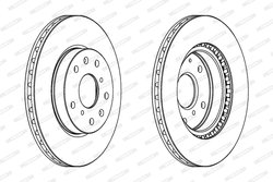 DISC FRANA FERODO DDF1620C - Compatibil cu FIAT, SUZUKI