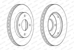 DISC FRANA FERODO DDF1621C - Compatibil cu MITSUBISHI, SMART