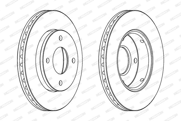 DISC FRANA FERODO DDF1621C - Compatibil cu MITSUBISHI, SMART