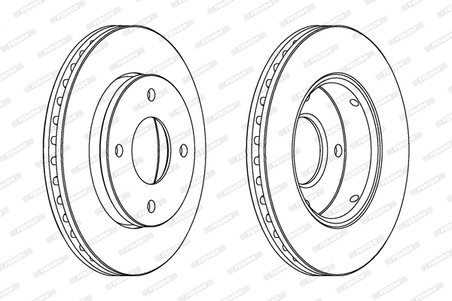 DISC FRANA FERODO DDF1621C - Compatibil cu MITSUBISHI, SMART