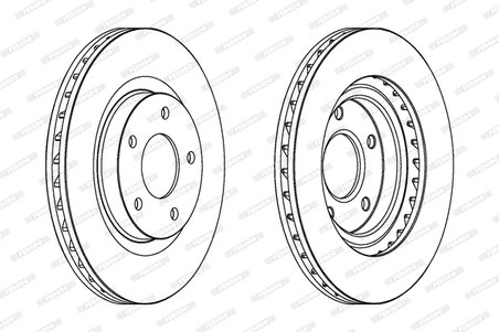 DISC FRANA FERODO DDF1624 - Compatibil cu CHRYSLER, CITROEN, DODGE, JEEP, MITSUBISHI, PEUGEOT
