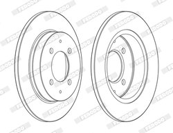 DISC FRANA FERODO DDF1622C - Compatibil cu MITSUBISHI, SMART