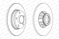 DISC FRANA FERODO DDF1623-1 - Compatibil cu NISSAN, OPEL, RENAULT, VAUXHALL