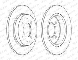 DISC FRANA FERODO DDF1622C - Compatibil cu MITSUBISHI, SMART