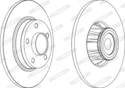 DISC FRANA FERODO DDF1623-1 - Compatibil cu NISSAN, OPEL, RENAULT, VAUXHALL