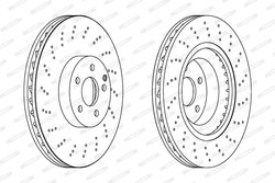 DISC FRANA FERODO DDF1639C-1 - Compatibil cu MERCEDES-BENZ
